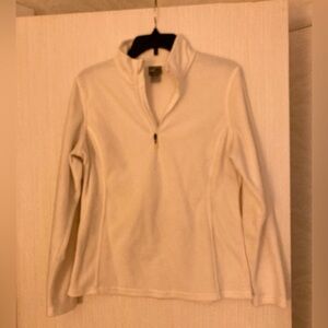 Champion Cream quarter zip fleece top